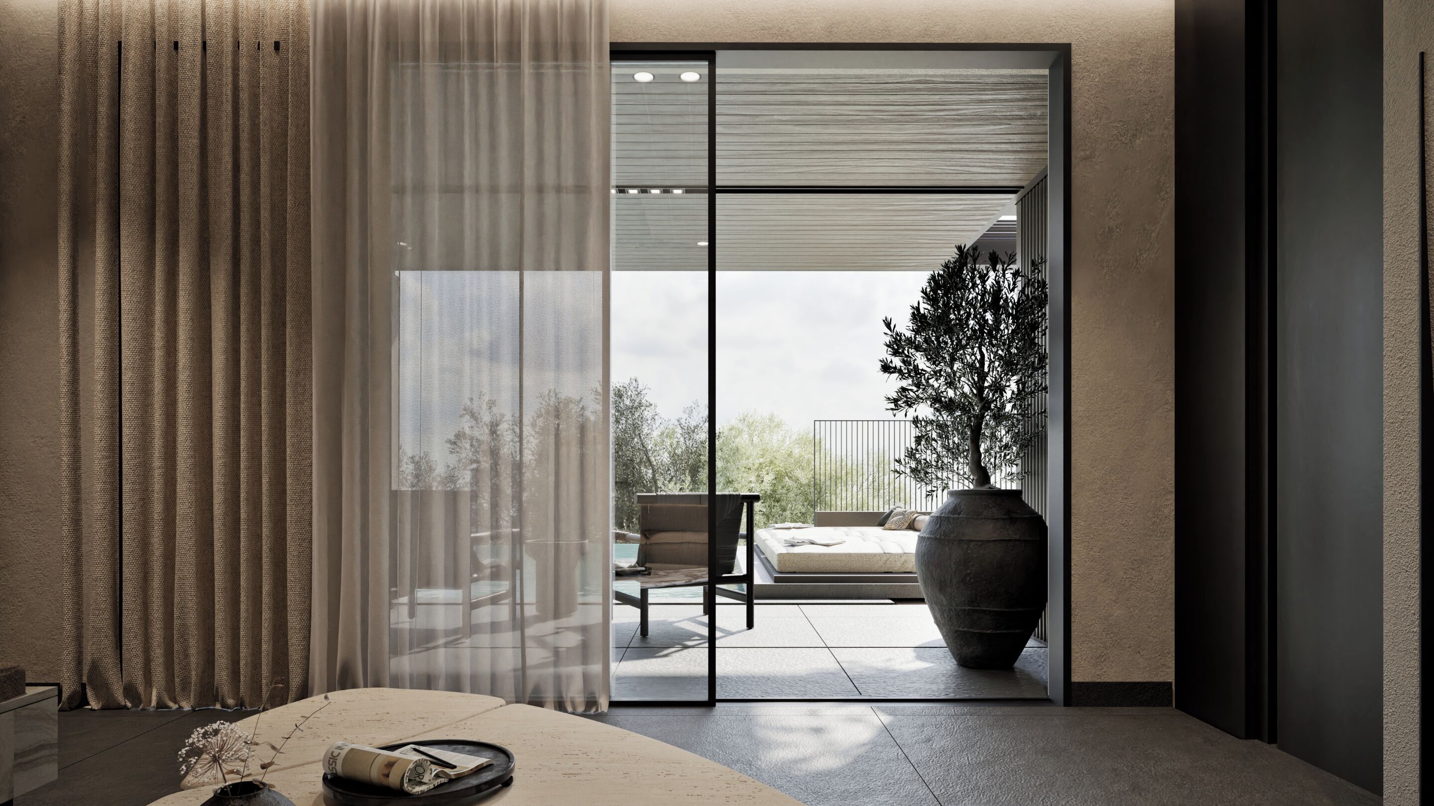 Smart TV de 55 pulgadas con canales por cable, una chimenea