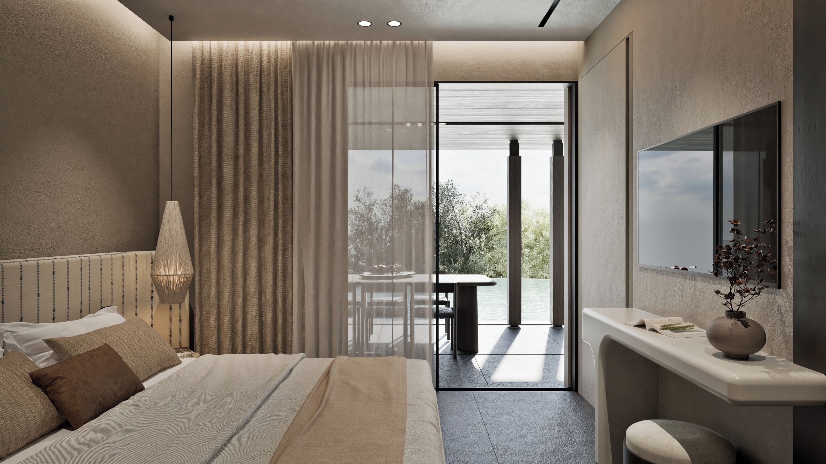 Una cassaforte in camera, una scrivania, postazione laptop