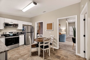 Fridge, microwave, stovetop, dishwasher - Row Home in Victorian District w/ Parking + Pet-friendly by Lucky Savannah (Savannah)
