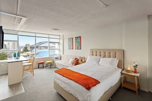 1 bedroom, iron/ironing board, WiFi, bed sheets - Postcard Studio A Top floor Lavender Bay Lookout (McMahons Point)