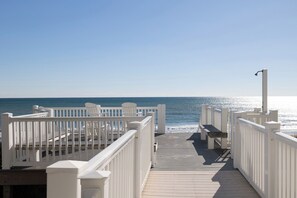 Terrace/patio - Colony By the Sea 106, Oceanside Condo in Salter Path NC (Salter Path)