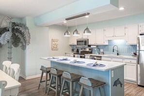 Fridge, microwave, oven, dishwasher - Colony By the Sea 106, Oceanside Condo in Salter Path NC (Salter Path)