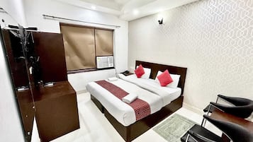 Een strijkplank/strijkijzer, gratis wifi