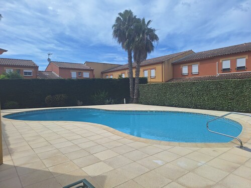 Valras-Plage : Duplex 2 Ch avec Piscine, Clim, Terrasse