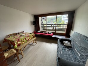 TV - Cozy Studio with Balcony, 2nd Floor, Le Lioran (Le Lioran)