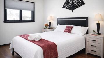 4 slaapkamers, een strijkplank/strijkijzer, wifi, beddengoed