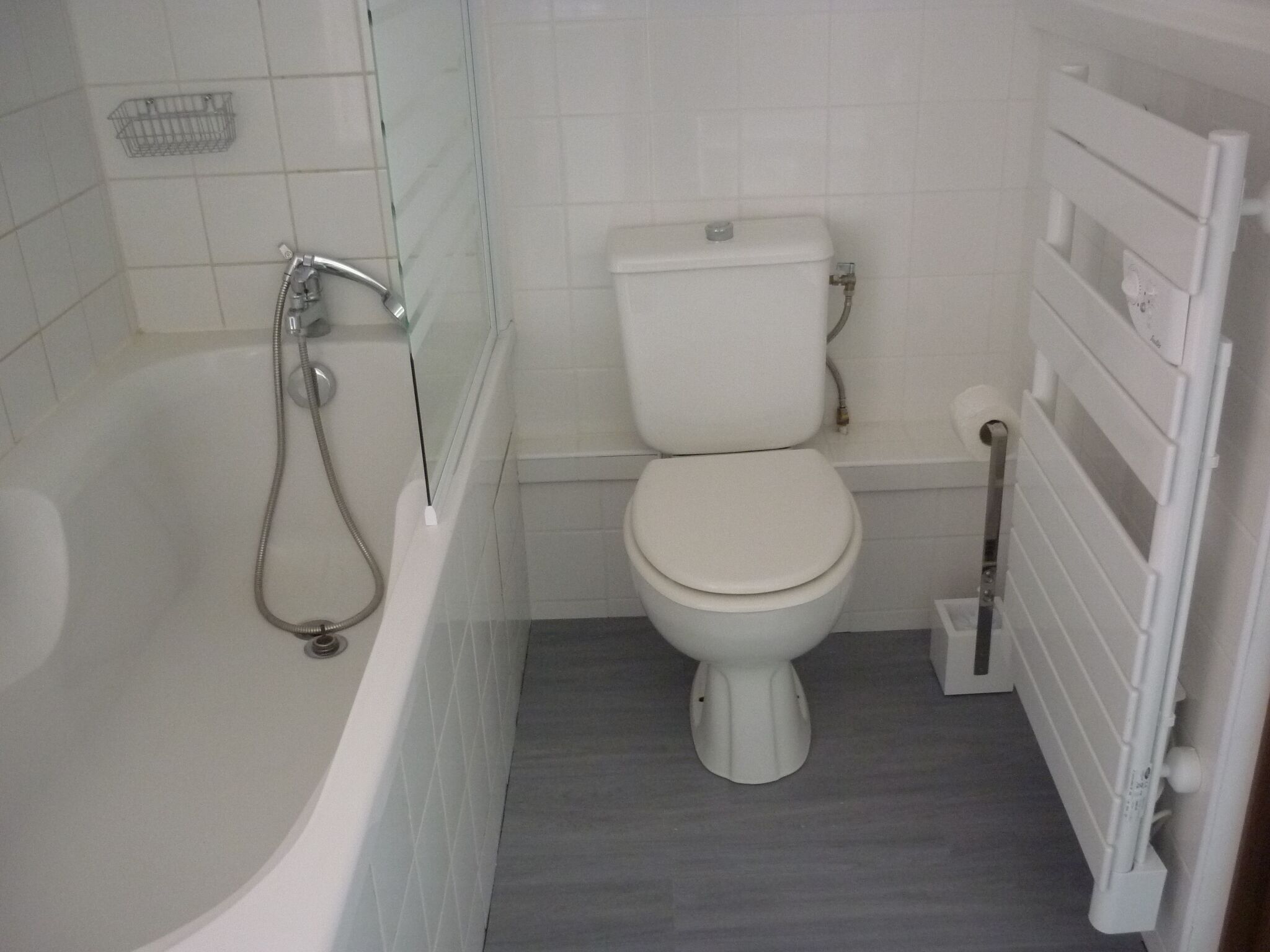 Secadora de cabello, toallas, jabón, papel de baño 