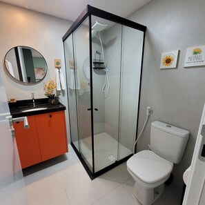 Comfort Studio | Bathroom - Flat Aurea Cabo Branco 50m do mar 104 (João Pessoa)