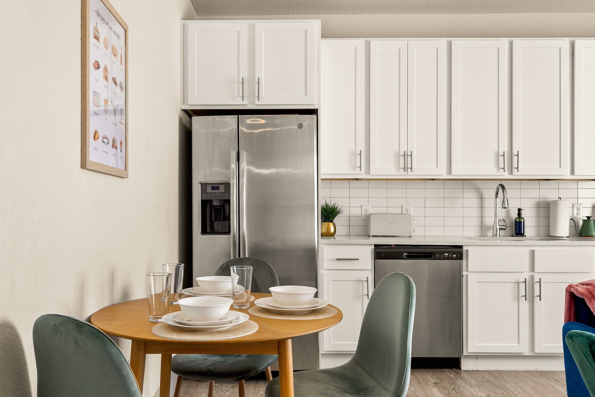 Microwave, oven, stovetop, dishwasher