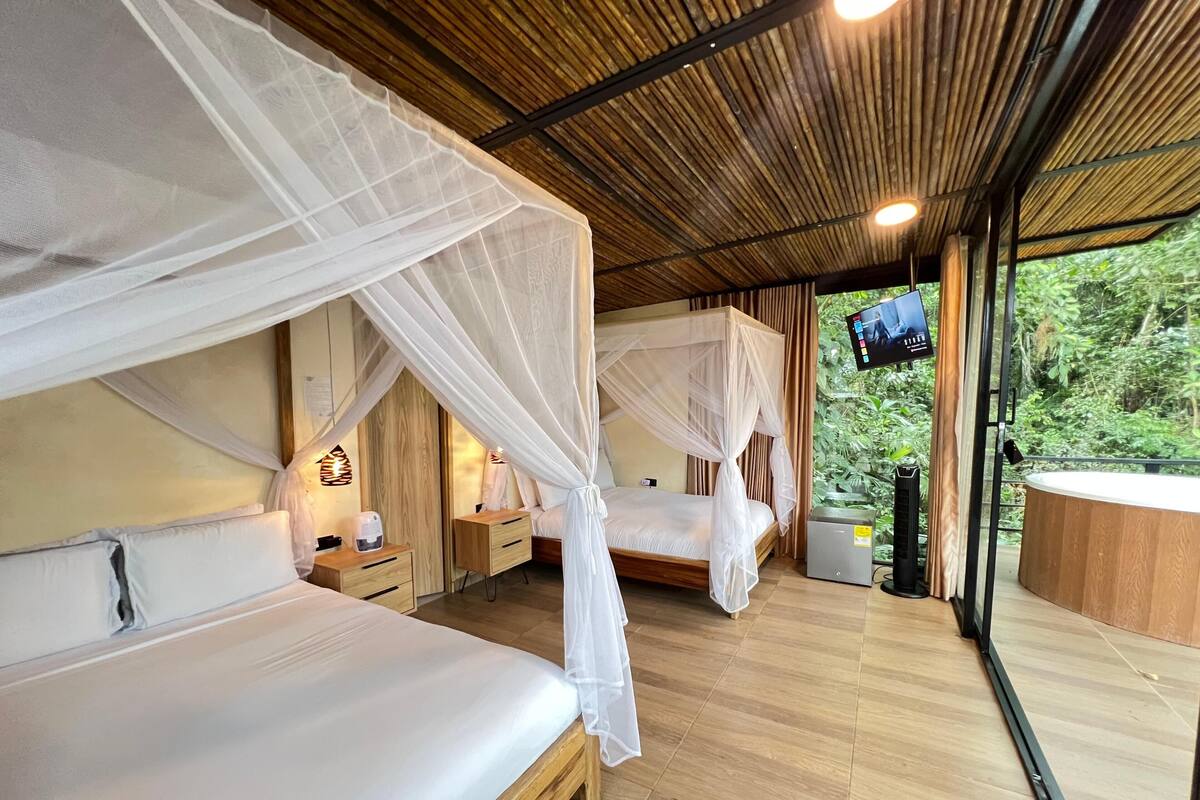 Comfort Suite, 2 Queen Beds, Balcony, Mountain View | In-room safe, blackout curtains, soundproofing