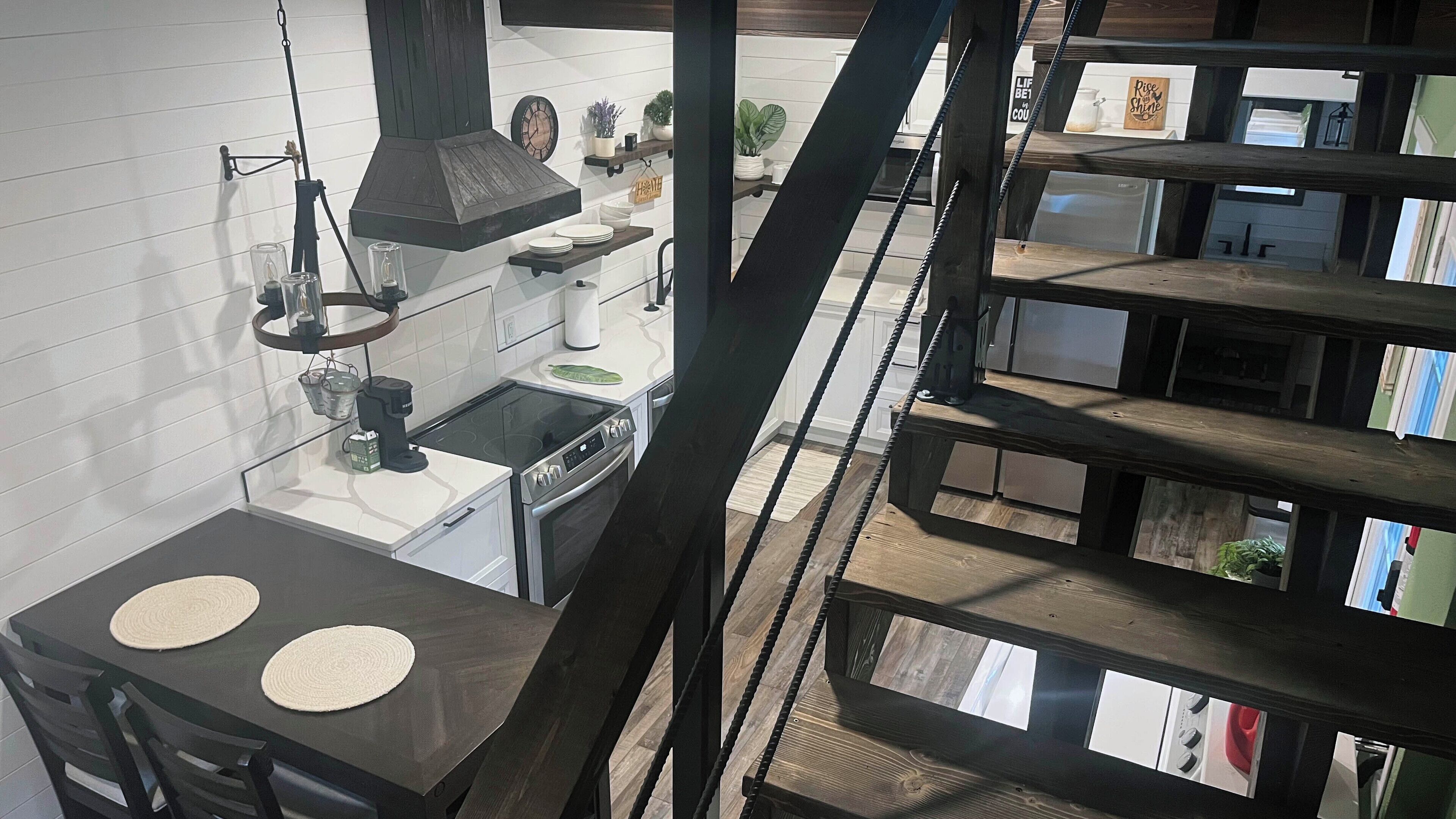 Microwave, stovetop, dishwasher