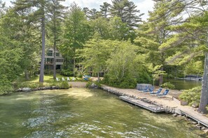 Property grounds - Beach & Mtn Views! Lakefront Moultonborough Home (Moultonborough)