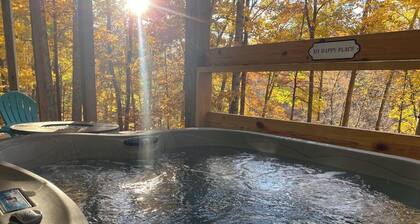 Luxury Cabin Near Asheville Creekside Hot Tub 3 King Suites Blue Ridge Mountains