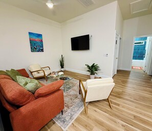 Living area - Pamlico Nags Head Retreat ~ Pool ~ Golf Cart Rental (Nags Head)