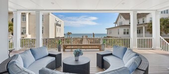 Blue Southern Charm Oceanfront 7BR Spacious Coastal Retreat