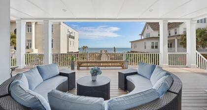 Blue Southern Charm Oceanfront 7BR Spacious Coastal Retreat