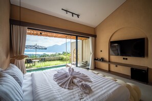 Panoramic Villa, 1 Bedroom, Private Pool, Mountain View | Egyptian cotton sheets, premium bedding, minibar, desk - Mount Valley Inn Kintamani (Kintamani)