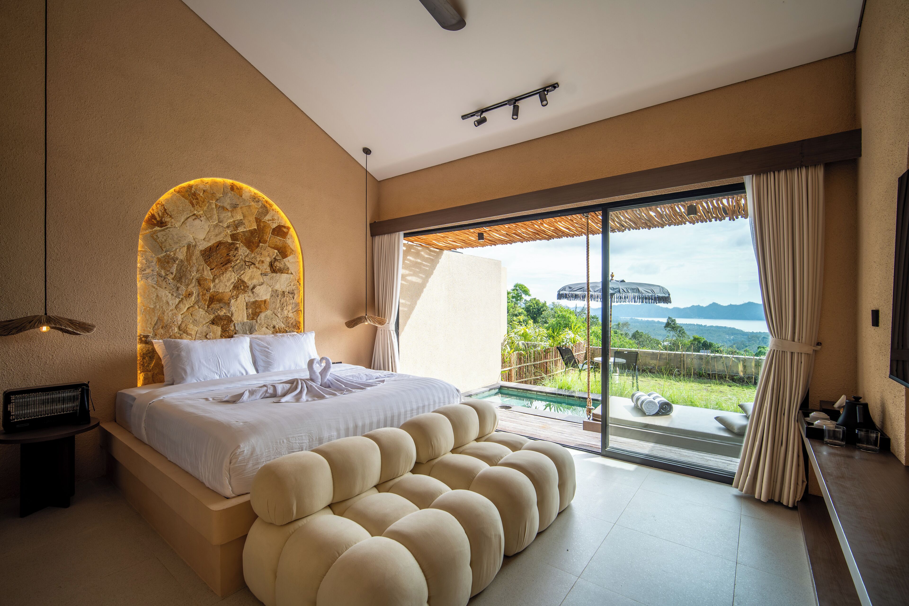 全景別墅, 1 間臥室, 私人泳池, 山景 | 埃及棉床單、高級寢具、迷你吧、書桌