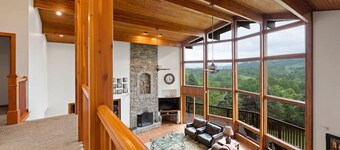 Misty Mountain Retreat | Secluded Mountain Views, Outdoor Fireplace + Game Room