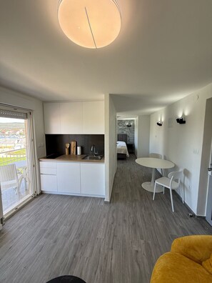 Apartment | Private kitchen - Elegant Getaway for Couples by the Sea (Sukosan)