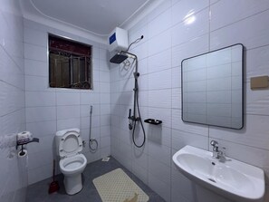 Towels, soap, toilet paper