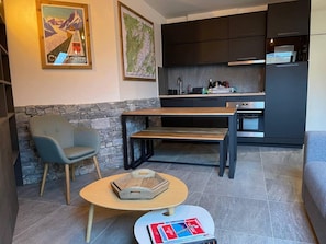 Apartment | Private kitchen | Highchair, cleaning supplies - Comfortable Duplex in the City-center of Chamonix (Chamonix-Mont-Blanc)