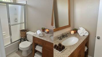 Bidet, towels, soap