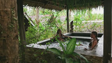 Indoor spa tub