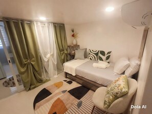 Leilighet, 1 soverom, røyk, terrasse | Oppholdsrom