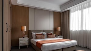 ห้องสวีท, ระเบียง, วิวเมือง | ตู้นิรภัยในห้องพัก, ห้องเก็บเสียง, เตารีด/โต๊ะรีดผ้า, Wi-Fi ฟรี
