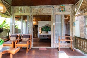 Camera, 1 camera da letto, fumatori, vista giardino | Terrazza/patio