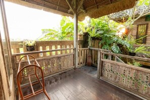 Room, 1 Bedroom, Smoking, Garden View | Balcony - Room-wooden Bungalow - 10 Minute From Ub (Ubud)