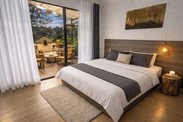 Lyxhus - utsikt mot bergen