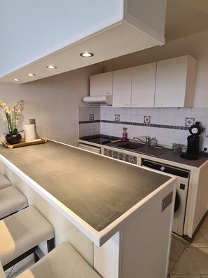 Private kitchen - Large Studio very well located! 100m tramway, 5 minutes downtown, 10min beach! (Nice)