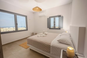 Apartment, 1 Bedroom, City View | Pillowtop beds, soundproofing, iron/ironing board, free WiFi - Aerial Apartments (Karterádos)