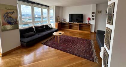 Large bright apartment with panoramic views of the bay of Santander