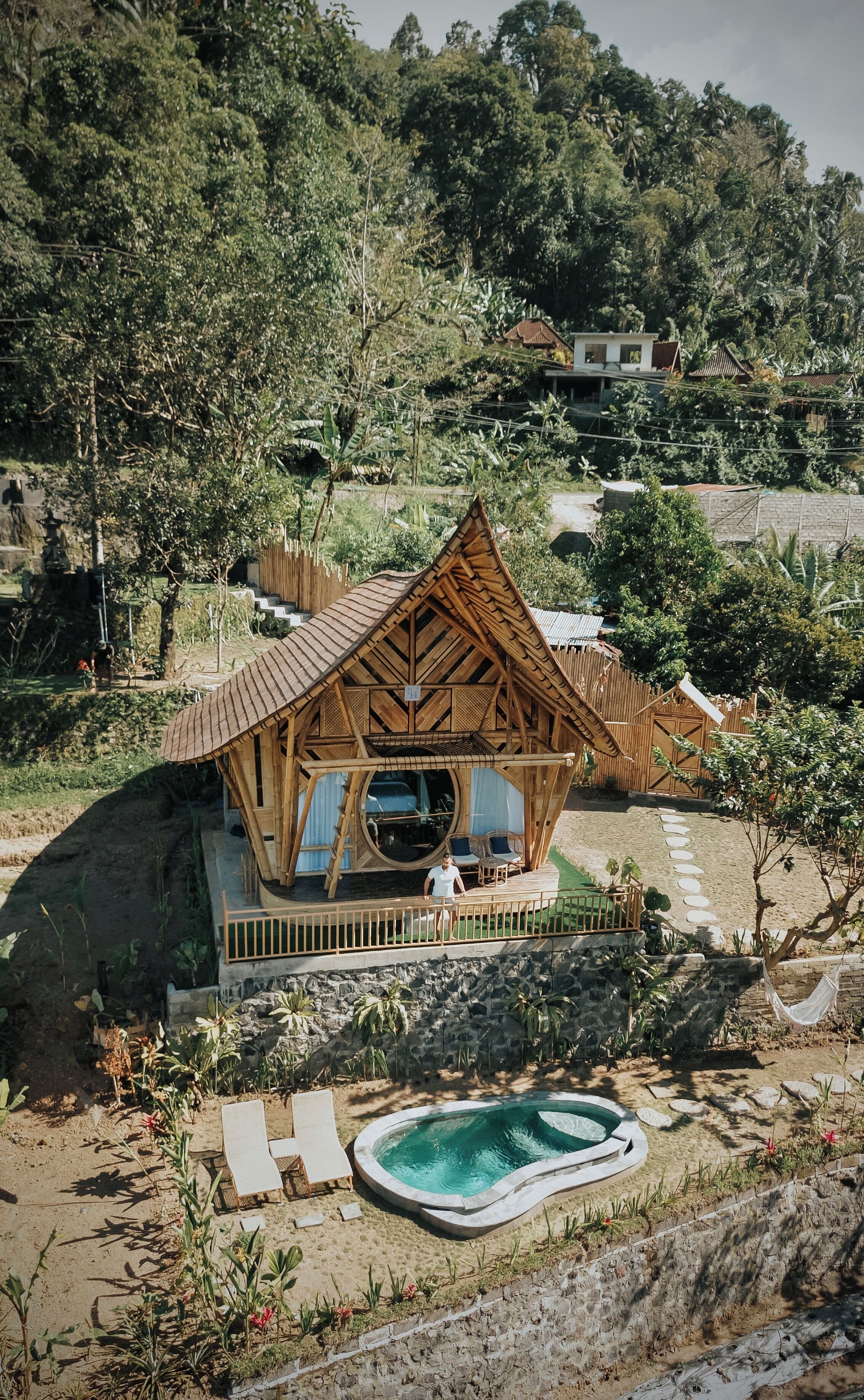 빌라, 발코니, 정원 전망