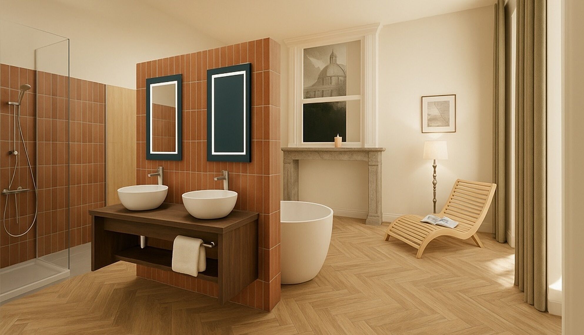 Secador de pelo y toallas