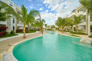 Pool - Luxury Beachfront 2BR Retreat | AquaEsmeralda (Dominicus)