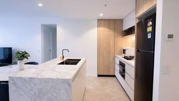 Microwave, oven, stovetop, dishwasher