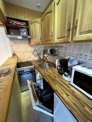 Apartment | Private kitchen | Cleaning supplies - La Feessence Boisee - 2/4 Pers (Mont-Dore)