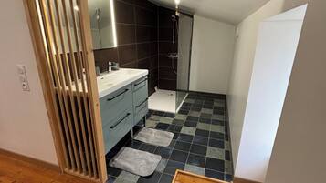 Shower, hair dryer