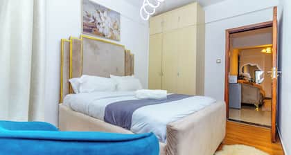 Spacious 1-bedroom apartment in Kilimani with extra bed & gym near yaya centre