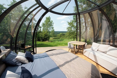 1 bedroom, Internet, bed sheets. Night in a bubble - unusual - Swedish bath
