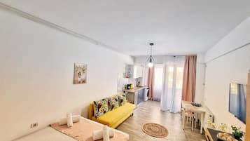 Quarto casal luxo, sacada, vista para a cidade