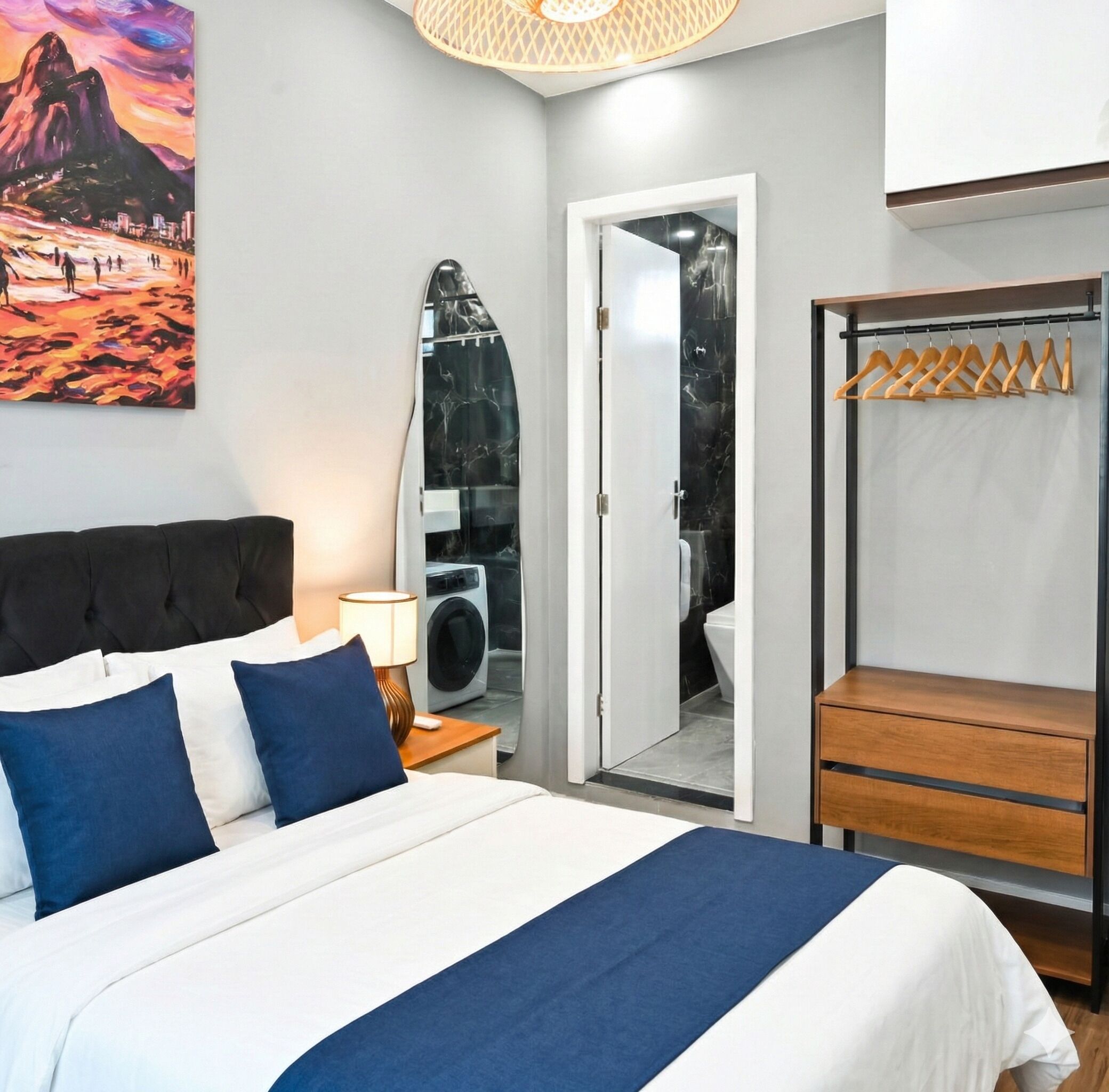 2 bedrooms, iron/ironing board, free WiFi, bed sheets