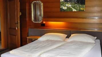 Quarto casal, sacada, vista para a montanha