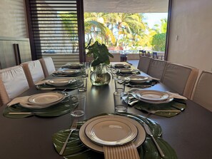 Dining - NEW beachfront home with Chef included (Progreso)