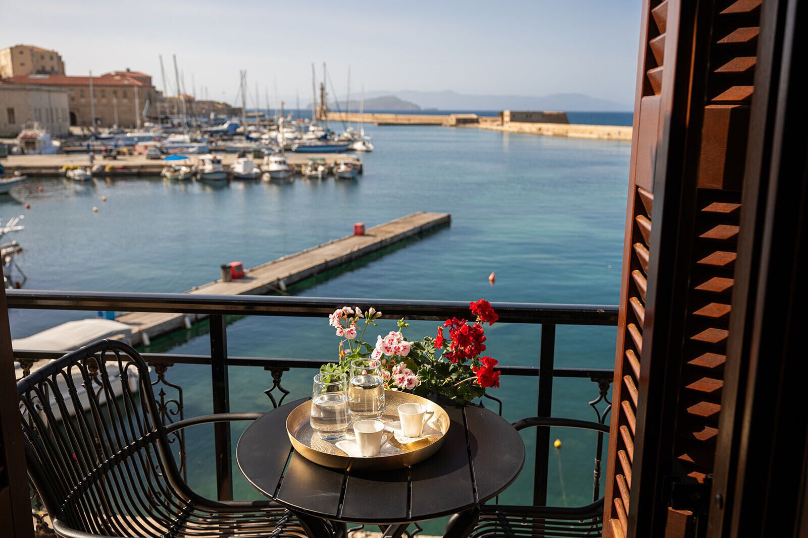 Deluxe appartement, uitzicht op zee | Buiten dineren