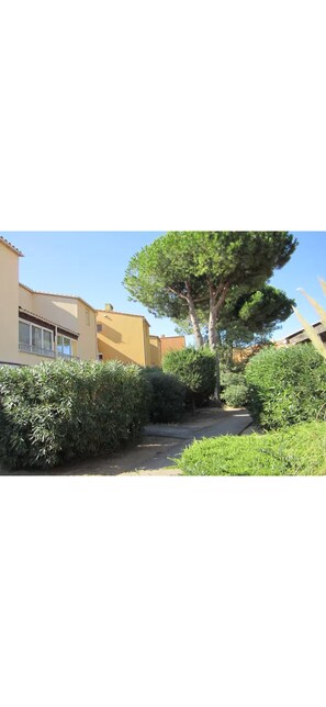 Property grounds - Studio with terrace 300 m from the beach with private parking space  (Agde)